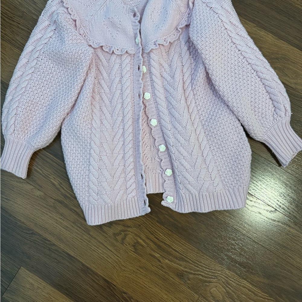 Loveshack fancy pink super cute cardigan
